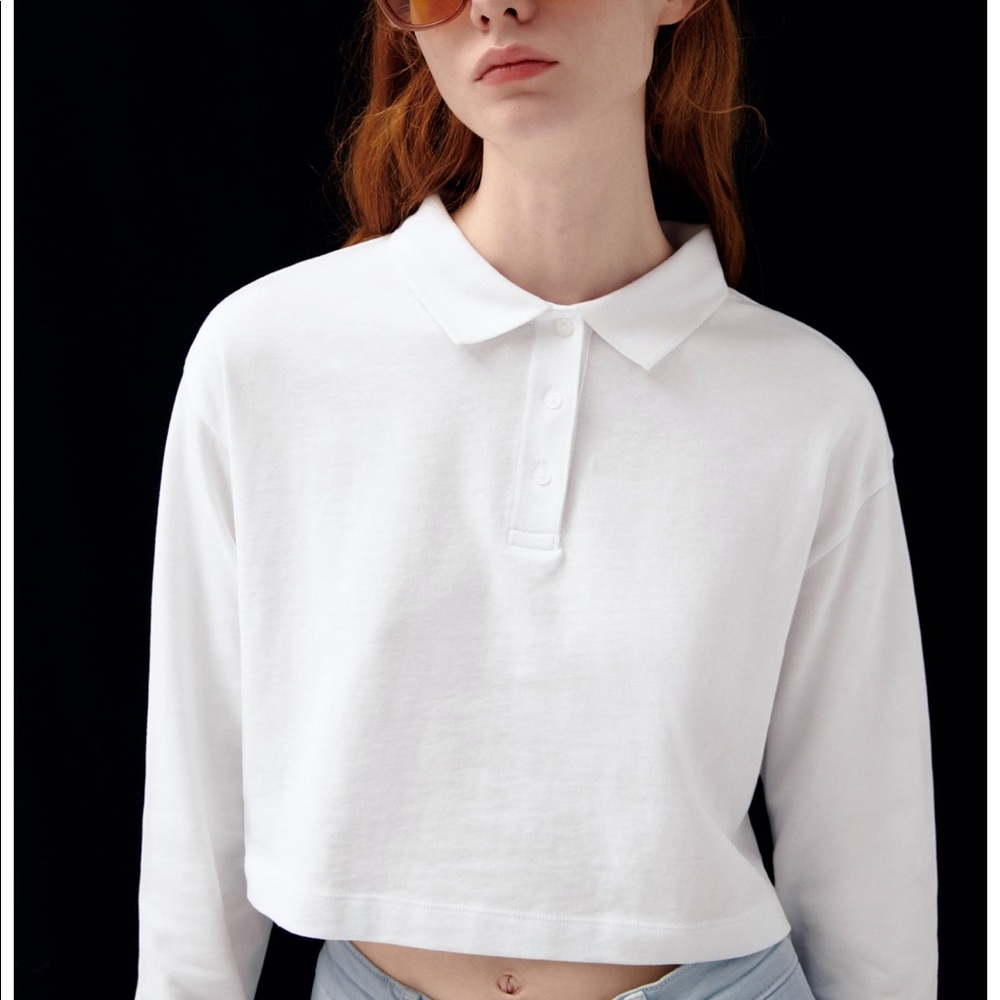 Zara White Polo Shirt
